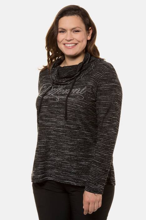 Sweatshirt, Nieten-Schriftmotiv 'Different', Stehkragen