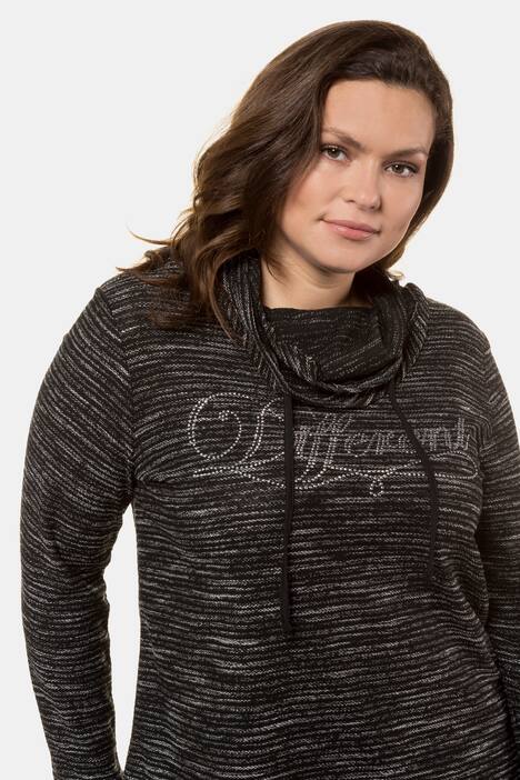Sweatshirt, Nieten-Schriftmotiv 'Different', Stehkragen