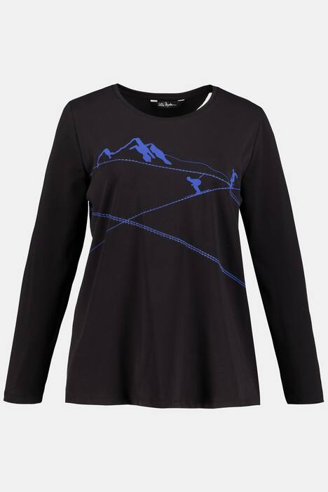 Shirt, Bergmotiv, Classic, Glitzersteine