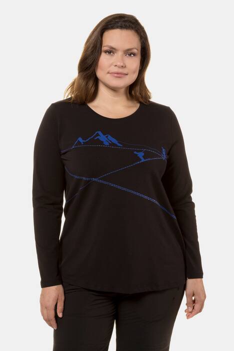 Shirt, Bergmotiv, Classic, Glitzersteine