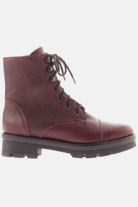 Stiefeletten, Schnürform, Leder, Fleecefutter, Weite H