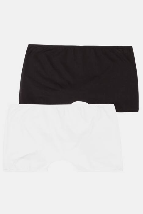 2 Pack of Boyshorts Stretch Panties - Black, White