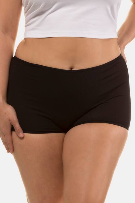 2 Pack of Boyshorts Stretch Panties - Black, White