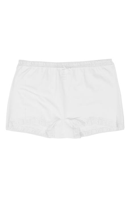 2 Pack of Lace Trim Boyshorts Panties - Black, White
