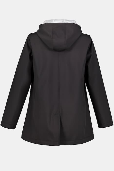 Fleece Lined Softshell Hooded Stretch Jacket