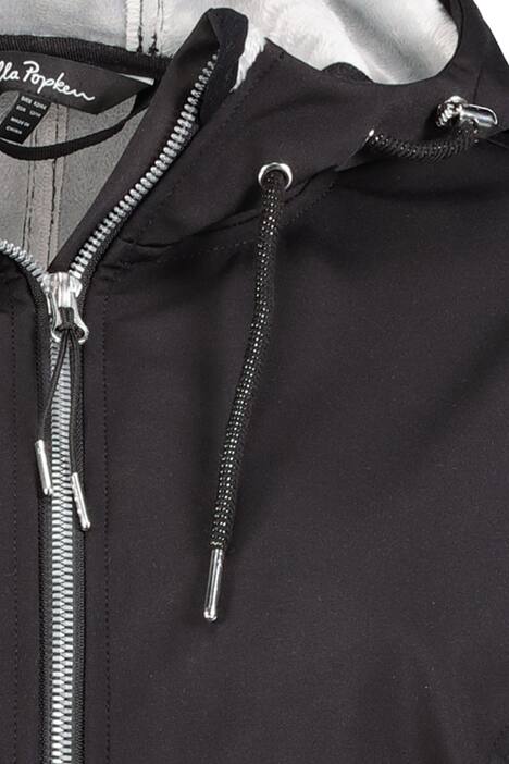 Fleece Lined Softshell Hooded Stretch Jacket