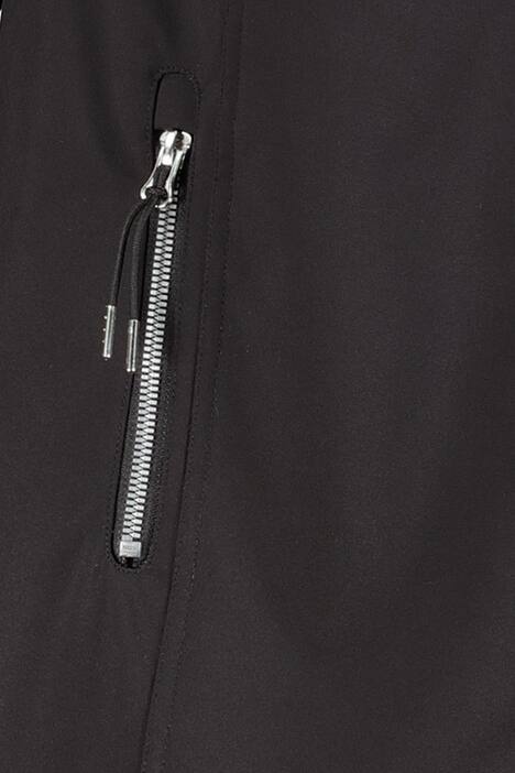 Fleece Lined Softshell Hooded Stretch Jacket
