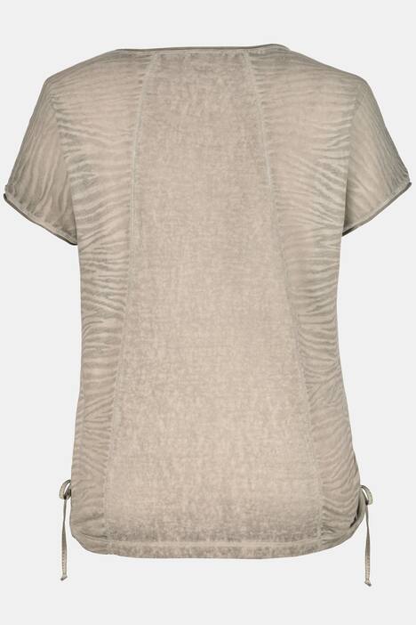 T-Shirt, Schriftmotiv, Relaxed, Raffbänder