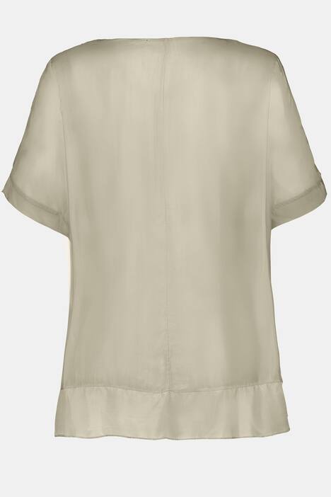 Tunika, Stickerei, außen Seidenmix, innen Jerseytop