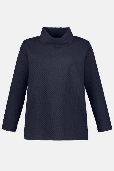 Sweater, Struktur, Oversized, Stehkragen