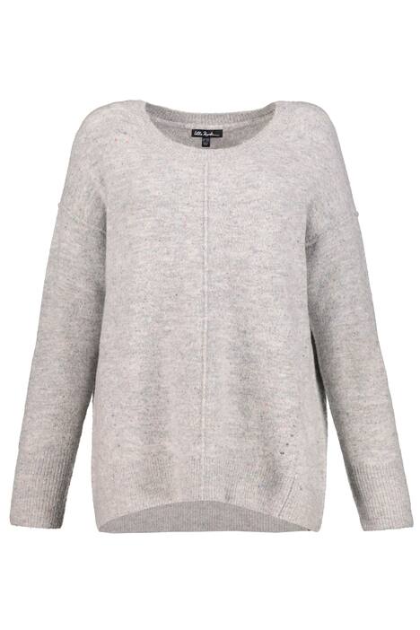 Colorful Melange Stretch Knit Sweater