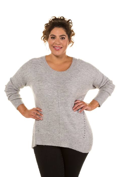 Colorful Melange Stretch Knit Sweater