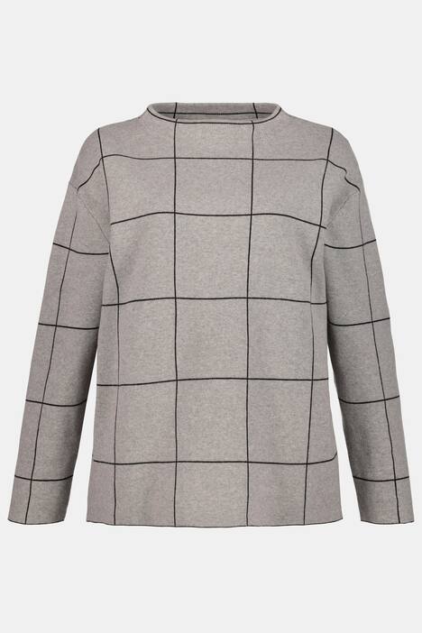 Pullover, recht model, opstaande kraag