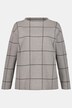 Jacquard Check Long Sleeves Sweater