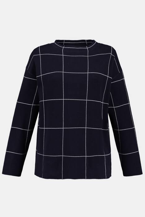 Pullover, recht model, opstaande kraag