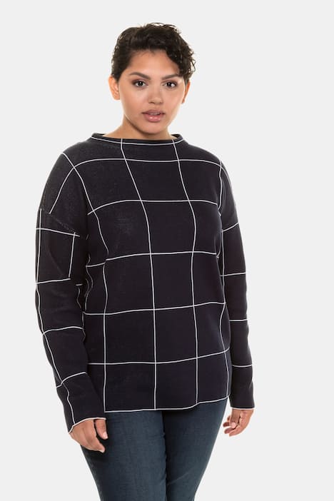 Pullover, recht model, opstaande kraag