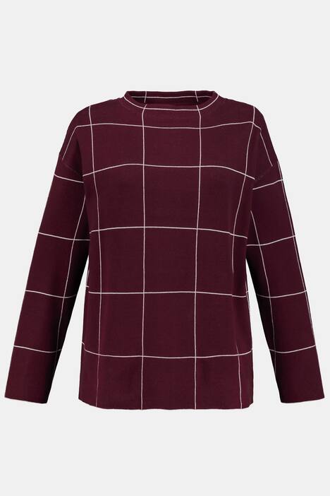 Pullover, recht model, opstaande kraag