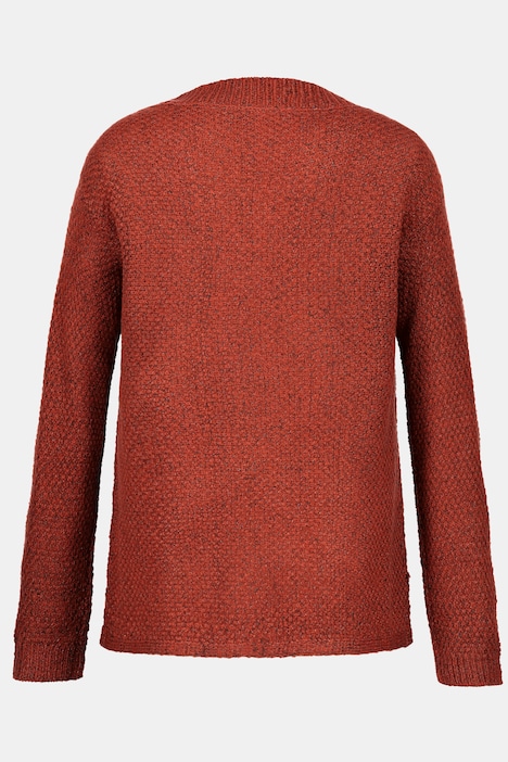 Mixed Yarn Sequin Accent Cardigan Sweater