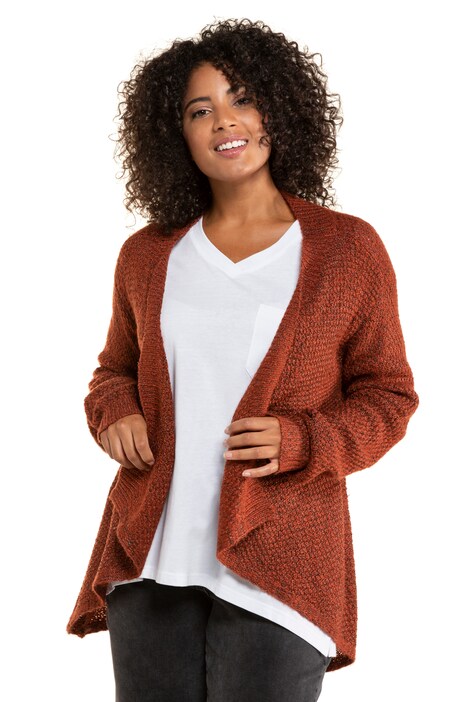 Mixed Yarn Sequin Accent Cardigan Sweater