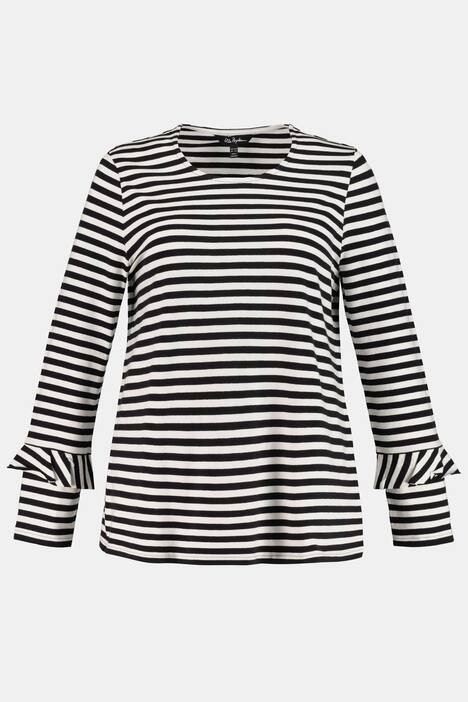 Shirt, Ringel, Classic, Ärmelrüschen