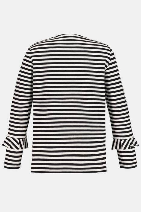 Shirt, Ringel, Classic, Ärmelrüschen