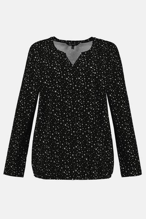 Shirt, Sternenmuster, Saumtunnelzug, Baumwolle