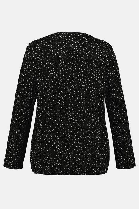 Shirt, Sternenmuster, Saumtunnelzug, Baumwolle