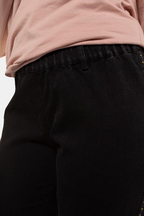Side Seam Stud Striped Sienna Fit Stretch Jeggings