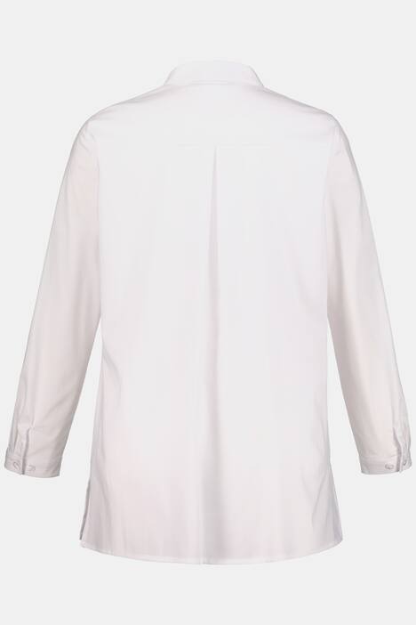 Hemdbluse, verdeckte Knopfleiste, längere Form