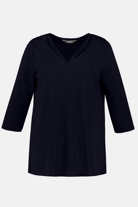 Shirt, Zierband-Ausschnitt, Classic, 3/4-Arm