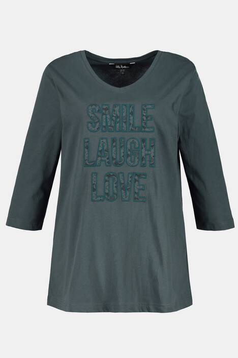Shirt, Spitzenbesatz, Regular, V-Ausschnitt