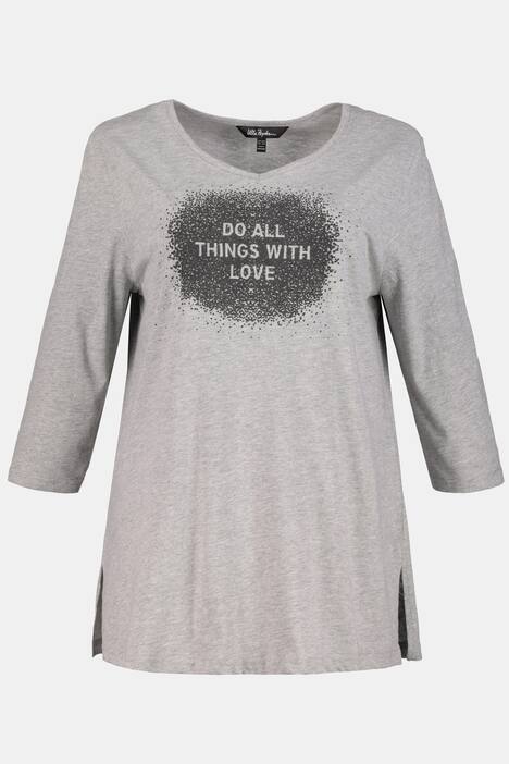 Shirt, Statement-Schaumdruck, Regular, 3/4-Arm