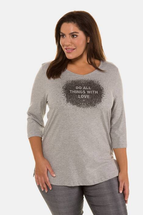 Shirt, Statement-Schaumdruck, Regular, 3/4-Arm