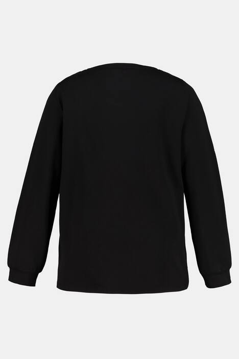 Sweatshirt, Karomuster, Classic, Glitzer-Blütenpatches