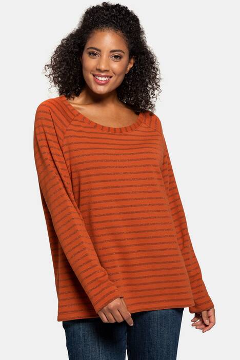 Sweatshirt, Metallic-Streifen, Classic, Raglanärmel