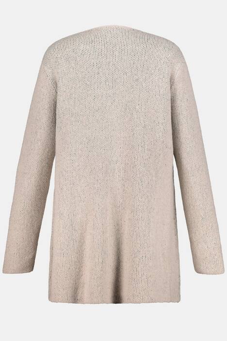 Cardigan, lang open model, 2 zakken