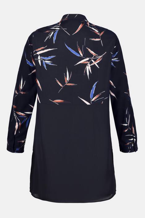 Blusenjacke, florales Muster, lange, offene Form