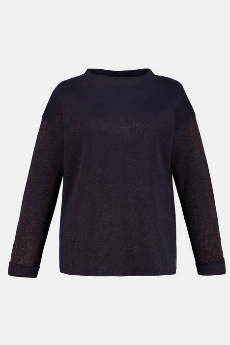 Pullover, Doubleface-Feinstrick, Glitzereffekt