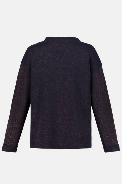 Pullover, Doubleface-Feinstrick, Glitzereffekt