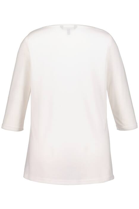 Shirt, classic, ronde hals, 3/4 mouwen