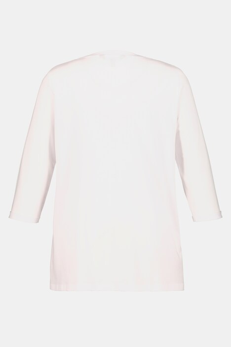 Shirt, A-lijn, ronde hals, 3/4 mouwen