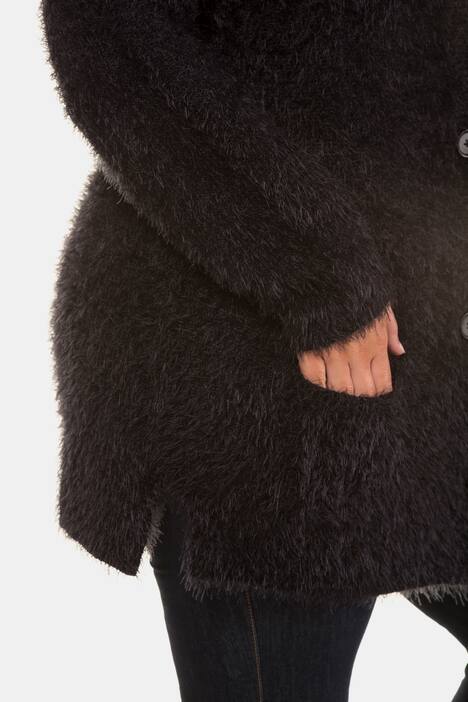 Cardigan, Fancystrick, tiefer V-Ausschnitt