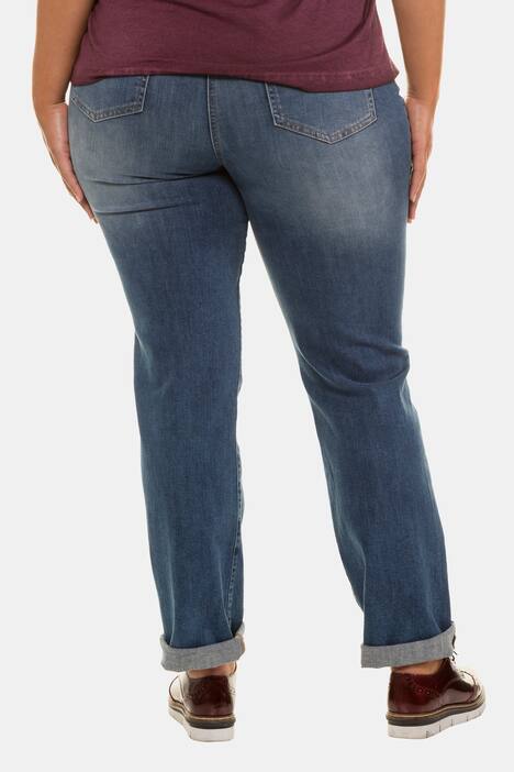 Boyfriend-Jeans, leichte Waschung, 5-Pocket-Form