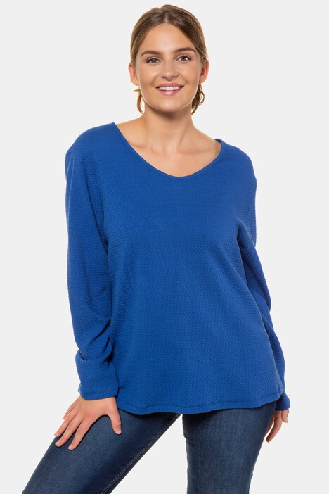 Sweater, Bio-Baumwolle, Struktur, Langarm, PURE