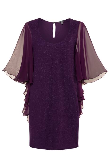 Touch Of Sparkle Flutter Sleeve Stretch Knit Dress