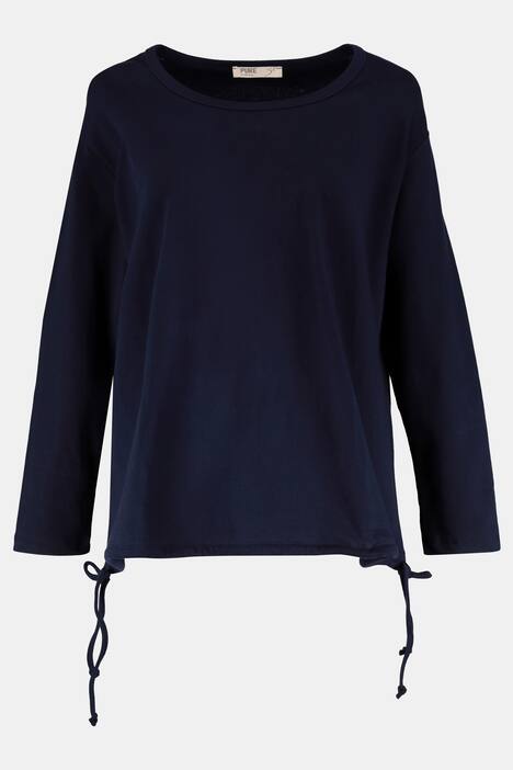 Eco Cotton Drawstring Hem Stretch Sweatshirt
