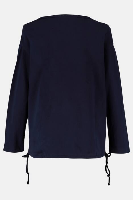 Eco Cotton Drawstring Hem Stretch Sweatshirt