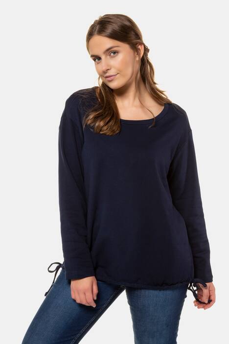 Eco Cotton Drawstring Hem Stretch Sweatshirt