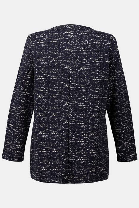 Sweatjacke, meliert, offene Form, Biobaumwolle