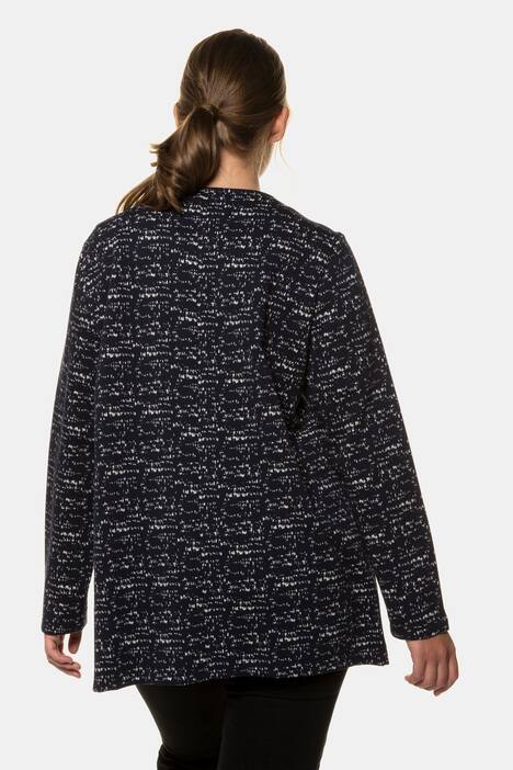 Sweatjacke, meliert, offene Form, Biobaumwolle